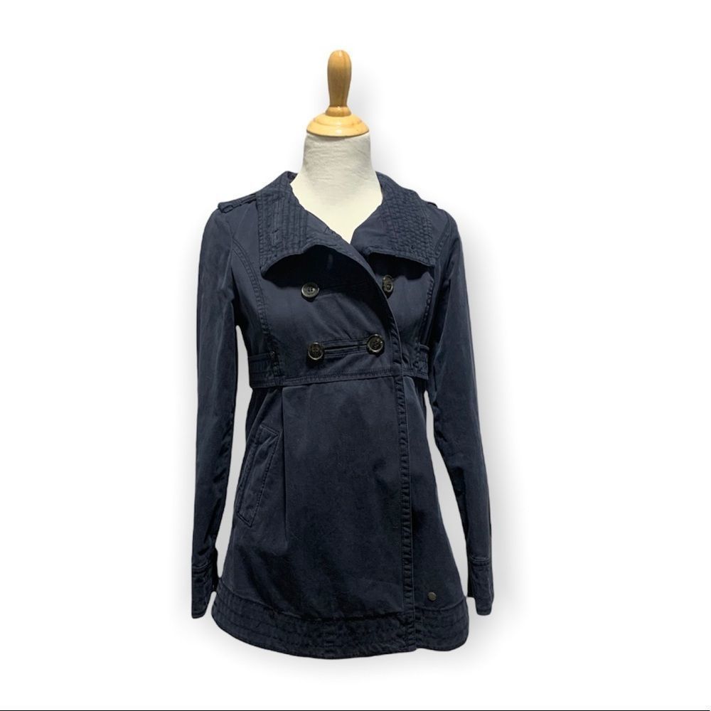 KHUJO | Navy Blue Button Up Jacket